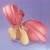 Size: 1920x1920 | Tagged: safe, artist:neutra1x, fluttershy, pegasus, pony, g4, 3d, alternate cutie mark, side view, solo