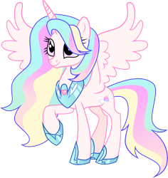 Size: 8027x8501 | Tagged: safe, artist:shootingstarsentry, oc, oc:elara, alicorn, pony, absurd resolution, female, mare, raised hoof, simple background, solo, transparent background