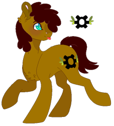 Size: 478x526 | Tagged: safe, artist:plixine, oc, earth pony, pony, male, simple background, solo, stallion, tongue out, transparent background