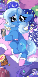 Size: 2000x4000 | Tagged: safe, artist:jubyskylines, trixie, bed, solo