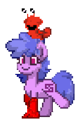 Size: 192x296 | Tagged: safe, cancer (g4), crab, earth pony, pony, pony town, g4, animated, cancer (horoscope), female, mare, ponyscopes, simple background, solo, transparent background, trotting
