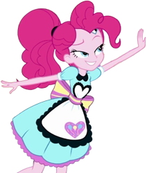 Size: 2141x2520 | Tagged: safe, edit, edited screencap, editor:homersimpson1983, screencap, pinkie pie, human, equestria girls, g4, 2d, background removed, female, not a vector, server pinkie pie, simple background, solo, transparent background