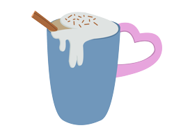 Size: 1600x1200 | Tagged: safe, artist:dropofthehatstudios, oc, oc only, oc:chai leche, coffee, cutie mark, cutie mark only, no pony, simple background, solo, transparent background