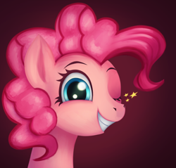 Size: 2000x1909 | Tagged: safe, artist:blankedsoul, pinkie pie, earth pony, g4, bust, one eye closed, portrait, solo, wink