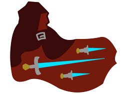 Size: 1600x1200 | Tagged: safe, artist:dropofthehatstudios, oc, oc only, oc:dusky, buckle, cloak, clothes, commission, cutie mark, cutie mark only, dagger, no pony, simple background, solo, sword, transparent background, weapon