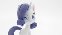 Size: 1920x1080 | Tagged: safe, edit, edited screencap, screencap, rarity, pony, unicorn, g4, g4.5, my little pony: stop motion short, cringing, cute, horn, solo, the potion goes wrong! giant approaching