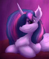 Size: 1800x2200 | Tagged: safe, artist:gosha305, twilight sparkle, alicorn, pony, bust, chest fluff, crossed hooves, cute, ear fluff, female, fluffy, horn, looking at you, mare, older, older twilight, older twilight sparkle (alicorn), portrait, shoulder fluff, smiling, smiling at you, solo, twilight sparkle (alicorn)