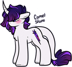 Size: 1596x1483 | Tagged: safe, artist:sexygoatgod, oc, oc only, oc:comet stone, pony, unicorn, adoptable, facial hair, goatee, horn, leonine tail, male, simple background, solo, tail, transparent background