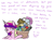 Size: 724x535 | Tagged: safe, artist:jargon scott, princess cadance, alicorn, pony, g4, apple, basket, bouquet, box of chocolates, cadance is not amused, dialogue, female, flower, food, gift basket, hoof hold, horn, implied queen chrysalis, lidded eyes, mare, mother's day, simple background, solo, unamused, white background, wings