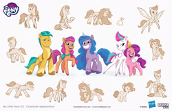 Size: 1920x1243 | Tagged: safe, artist:claudio naccari, hitch trailblazer, izzy moonbow, pipp petals, sunny starscout, zipp storm, g5, concept art, mane five