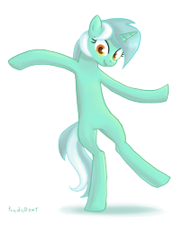 Size: 2116x2600 | Tagged: safe, artist:kaermter, lyra heartstrings, pony, unicorn, g4, bipedal, female, horn, mare, simple background, solo, transparent background