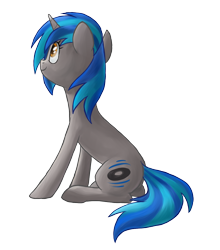 Size: 1600x1820 | Tagged: safe, artist:kaermter, oc, oc only, oc:homage, pony, unicorn, fallout equestria, female, horn, mare, simple background, sitting, solo, transparent background