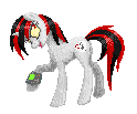 Size: 124x103 | Tagged: safe, artist:kaermter, oc, oc only, oc:blackjack, pony, unicorn, fallout equestria, fallout equestria: project horizons, colored sclera, digital art, female, horn, mare, pipbuck, pixel art, simple background, solo, transparent background, yellow sclera