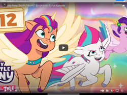 Size: 2732x2048 | Tagged: safe, pipp petals, sunny starscout, zipp storm, g5, my little pony: tell your tale, leak, spoiler:g5, spoiler:my little pony: tell your tale, spoiler:tyts02e12, where the rainbows are made, youtube thumbnail