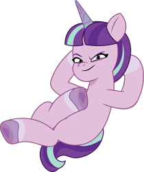 Size: 805x957 | Tagged: safe, artist:prixy05, starlight glimmer, pony, unicorn, g4, g5, my little pony: tell your tale, female, g4 to g5, generation leap, horn, mare, s5 starlight, simple background, smug, solo, transparent background, vector, welcome home twilight