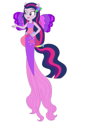 Size: 619x850 | Tagged: safe, artist:selenaede, artist:user15432, twilight sparkle, alicorn, fairy, mermaid, equestria girls, g4, alternate hairstyle, base used, clothes, crossover, cutie mark on human, fairy wings, fairyized, fins, fish tail, flower, flower in hair, mermaid fairy, mermaid tail, mermaidix, mermaidized, mermay, ponied up, purple wings, simple background, species swap, tail, transparent background, twilight sparkle (alicorn), wings, winx, winx club, winxified