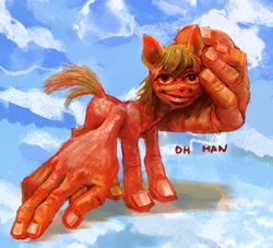 Size: 1280x1163 | Tagged: safe, artist:kaermter, oc, oc only, pegasus, pony, abomination, body horror, cyriak, finger legs, hand wings, nightmare fuel, solo, wat, wing hands, wings