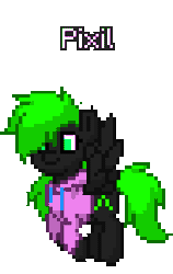 Size: 184x292 | Tagged: safe, artist:salty air, oc, oc only, oc:pixil, pegasus, pony, pony town, animated, black coat, cute, female, flying, green eyes, green mane, intentional spelling error, ocbetes, pegasus oc, simple background, solo, sweatshirt, transparent background