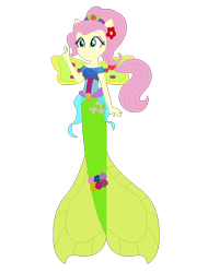 Size: 596x783 | Tagged: safe, artist:selenaede, artist:user15432, fluttershy, fairy, mermaid, equestria girls, g4, alternate hairstyle, base used, clothes, crossover, cutie mark on human, fairy wings, fairyized, fins, fish tail, flower, flower in hair, jewelry, mermaid fairy, mermaid tail, mermaidix, mermaidized, mermay, necklace, peace sign, pearl necklace, ponied up, ponytail, simple background, smiling, species swap, tail, transparent background, wings, winx, winx club, winxified, yellow wings