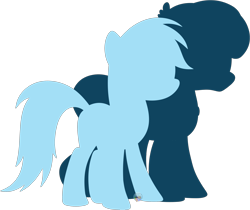 Size: 2704x2274 | Tagged: safe, artist:pure-blue-heart, rainbow dash, oc, oc:heartfang, bat pony, bat pony oc, female, silhouette, simple background, size comparison, transparent background, watermark