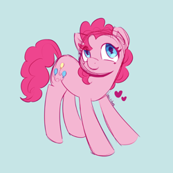 Size: 3500x3500 | Tagged: safe, artist:keshkolours, pinkie pie, earth pony, g4, female, simple background, solo