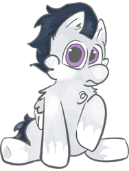 Size: 1620x2160 | Tagged: safe, artist:felixmcfurry, rumble, pegasus, g4, chest fluff, colored, colt, digital art, feral, flat colors, foal, male, png, raised hoof, simple background, solo, transparent background