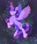 Size: 1705x2048 | Tagged: safe, artist:catmintyt, twilight sparkle, alicorn, pony, g4, flying, leonine tail, magic, magic aura, smiling, solo, tail, twilight sparkle (alicorn), unshorn fetlocks