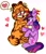 Size: 1593x1857 | Tagged: safe, artist:applepums, part of a set, twilight sparkle, cat, pony, unicorn, g4, blushing, boop, crack shipping, cross-popping veins, crossover, crossover shipping, duo, duo male and female, emanata, female, floating heart, garfield, garfield x twilight sparkle, heart, holding, holding a pony, horn, looking at each other, looking at someone, male, mare, multicolored mane, multicolored tail, pouting, purple coat, purple eyes, raised hooves, shiny eyes, shipping, simple background, sitting, smiling at someone, speech bubble, straight, straight mane, straight tail, tail, unicorn twilight, white background