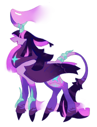 Size: 2048x2662 | Tagged: safe, artist:devogamer2, part of a set, twilight sparkle, alicorn, pony, g4, alternate color palette, alternate cutie mark, alternate design, alternate hairstyle, alternate tailstyle, armor, bangs, big ears, chest fluff, coat markings, colored, colored eartips, colored fetlocks, colored hooves, colored horn, colored pinnae, colored wings, crooked horn, female, floppy ears, glowing, glowing horn, hair over eyes, high res, horn, horn armor, jewelry, large wings, leg armor, leonine tail, long mane, long tail, magic, mare, multicolored mane, multicolored tail, open mouth, open smile, pointy hooves, profile, purple coat, redesign, regalia, signature, simple background, smiling, socks (coat markings), solo, standing, tail, tail armor, transparent background, twilight sparkle (alicorn), two toned wings, unshorn fetlocks, wings