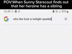 Size: 960x720 | Tagged: safe, anonymous editor, sunny starscout, earth pony, g4, g5, google, implied twilight sparkle, pov