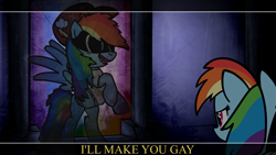 Size: 1280x720 | Tagged: safe, rainbow dash, fnf, gay, male, meme