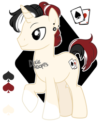 Size: 2520x2960 | Tagged: safe, artist:dixieadopts, oc, oc only, oc:ace (dixieadopts), pony, unicorn, horn, male, simple background, solo, stallion, transparent background