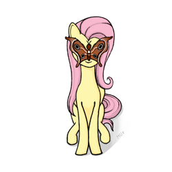 Size: 512x512 | Tagged: safe, artist:mihailunicorn, fluttershy, butterfly, pegasus, pony, g4, butterfly on nose, insect on nose, simple background, solo, white background