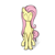 Size: 512x512 | Tagged: safe, artist:mihailunicorn, fluttershy, pegasus, pony, g4, eyes closed, female, mare, simple background, sitting, solo, white background