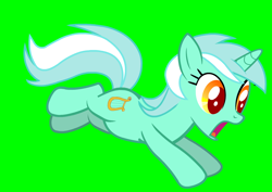Size: 954x674 | Tagged: safe, artist:alethila, lyra heartstrings, pony, unicorn, fighting is magic, fighting is magic aurora, g4, adobe flash, falling, female, green background, horn, mare, open mouth, shocked, simple background, solo