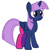 Size: 640x640 | Tagged: safe, artist:mayako_swan2308, edit, twilight sparkle, alicorn, pony, g4, female, palette swap, recolor, reverse colors, simple background, smiling, solo, twilight sparkle (alicorn), white background