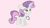 Size: 600x338 | Tagged: safe, artist:sweetsterty, sweetie belle, pony, unicorn, g4, animated, blushing, colt, cute, diasweetes, eye shimmer, foal, gif, hand, heart, heart eyes, horn, male, petting, pink background, rule 63, silver bell, simple background, wingding eyes