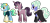 Size: 1426x645 | Tagged: safe, artist:strawberry-spritz, oc, oc only, pony, unicorn, g4, clothes, dress, female, horn, male, mare, necktie, simple background, stallion, transparent background, trio, vest