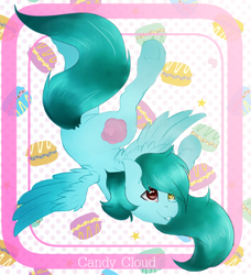 Size: 532x584 | Tagged: safe, artist:majesticwhalequeen, oc, oc only, oc:candy cloud, pegasus, pony, female, mare, solo