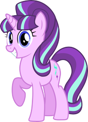 Size: 3926x5397 | Tagged: safe, artist:skele-sans, starlight glimmer, pony, unicorn, female, horn, mare, raised hoof, s5 starlight, simple background, smiling, solo, solo female, transparent background, vector