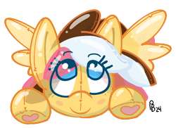 Size: 1046x762 | Tagged: safe, artist:ponballoon, oc, oc only, oc:neapolitan sunrise, inflatable pony, front view, hoof heart, inflatable, inflatable toy, pool toy, pounce, shiny, simple background, solo, spread wings, squeaky, transparent background, underhoof, wings