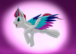 Size: 4093x2894 | Tagged: safe, artist:fizzban08, zipp storm, pegasus, pony, g5, female, flying, mare, open mouth, open smile, smiling, solo, spread wings, tail, wings