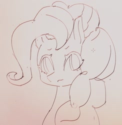 Size: 1818x1860 | Tagged: safe, artist:37240622, pinkie pie, earth pony, pony, bust, doodle, photo, picture of a screen, portrait, sketch, solo