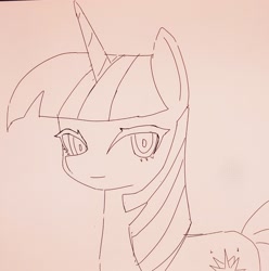 Size: 1754x1769 | Tagged: safe, artist:37240622, twilight sparkle, pony, unicorn, doodle, female, mare, solo, unicorn twilight