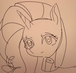 Size: 2243x2174 | Tagged: safe, artist:37240622, rarity, pony, unicorn, bust, doodle, female, horn, mare, portrait, solo