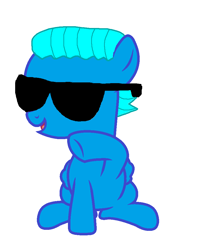 Size: 780x992 | Tagged: safe, artist:memeartboi, pegasus, pony, colt, confident, cool, cooler, cute, foal, glasses, gumball watterson, handsome, handsome face, male, pegasus wings, ponified, simple background, solo, style, stylish, sunglasses, the amazing world of gumball, thug life, white background, wings