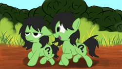 Size: 1920x1080 | Tagged: safe, artist:dhm, oc, oc only, oc:filly anon, pony, cute, digital art, dirt road, female, filly, forest, grass, happy, meh, nature, tree, walking, weeds