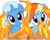 Size: 720x574 | Tagged: safe, artist:byteslice edits, artist:dashiesparkle edit, edit, editor:zcord, rainbow dash, trixie, pony, unicorn, g4, cute, dashabetes, diatrixes, duo, female, fire, horn, looking at you, mare, simple background, smiling, vector, white background