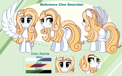 Size: 3388x2112 | Tagged: safe, artist:2pandita, oc, oc only, oc:cloe, pegasus, pony, butt, eyebrows, female, mare, plot, reference sheet, solo, wings