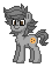 Size: 180x228 | Tagged: safe, oc, oc only, oc:blue cookie, earth pony, pony, pony town, earth pony oc, male, metal, metallic, photo, simple background, smiling, solo, stallion, transparent background